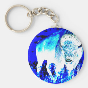 American buffalo Posterisation Key Ring