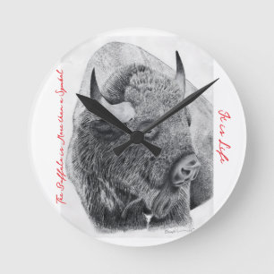 American Buffalo Round Clock