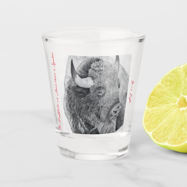 American Buffalo Shot Glass (Front)