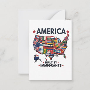 American Built by Immigrants Patriotic American Card