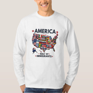 American Built by Immigrants Patriotic American T-Shirt