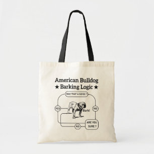 American Bulldog Barking Logic Dogs Lovers Puppy Tote Bag