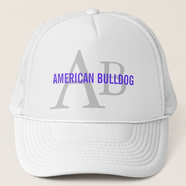 American Bulldog Breed Monogram Trucker Hat (Front)