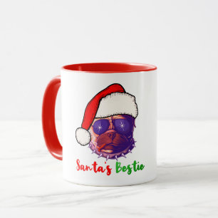 American Bulldog Christmas Santa's Bestie Mug