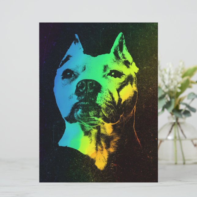 American Bulldog Colourful Gift (Standing Front)