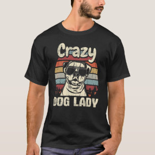 American Bulldog  Crazy Dog Lady Vintage Mother's  T-Shirt