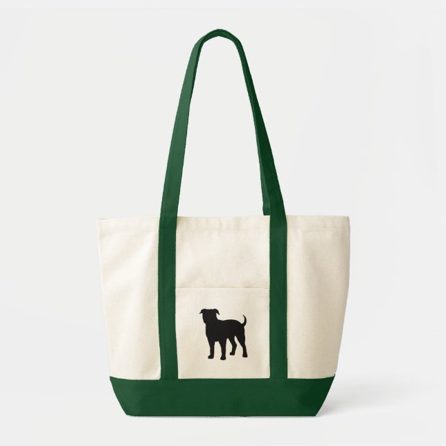 American Bulldog Dog Breed Silhouette Tote Bag (Front)