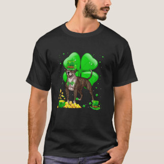 American Bulldog Dog Lucky Charm St. Patrick's Day T-Shirt