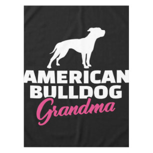American Bulldog Grandma Bulldog Lover Tablecloth