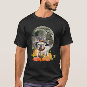 American Bulldog Halloween Witchy Hat Bulldog Dog T-Shirt