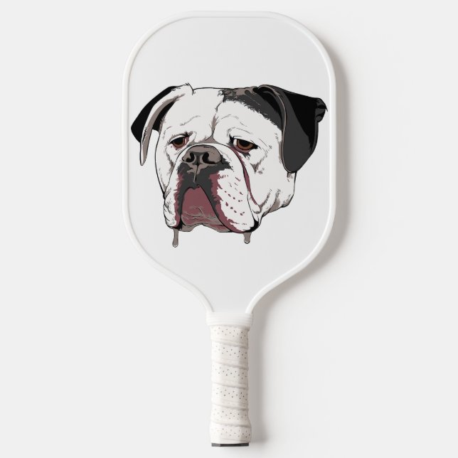 American Bulldog Head Dog Breeder Whisperer Pickleball Paddle (Front)