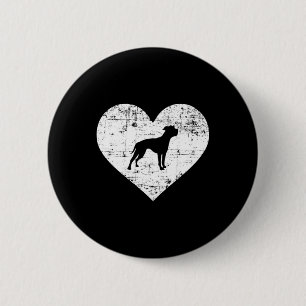American Bulldog Heart Dog 6 Cm Round Badge