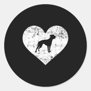American Bulldog Heart Dog Classic Round Sticker