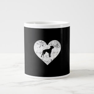 American Bulldog Heart Dog Large Coffee Mug