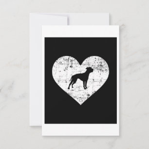 American Bulldog Heart Dog RSVP Card