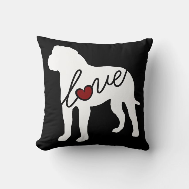 American Bulldog Love Cushion (Front)