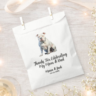 American Bulldog Pet Full Colour Wedding Cocktail Favour Bag