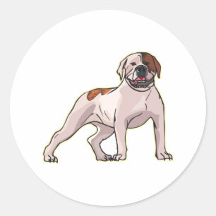 American Bulldog,Png Classic Round Sticker