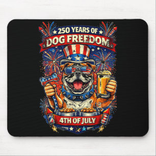 American Bulldog Pride 250 Years Design Patriotic Mouse Pad