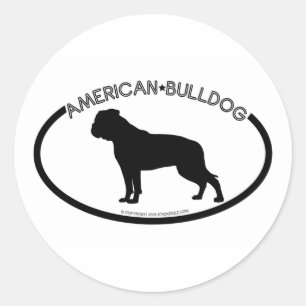 American Bulldog Silhouette Black Sticker