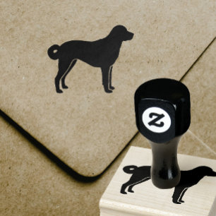 American Bulldog Silhouette Rubber Stamp