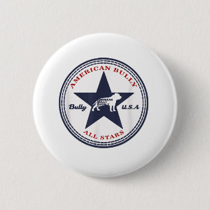 American Bully All Stars Bully U.S.A. 23 6 Cm Round Badge