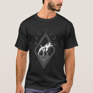 American Bully Bulldog Pet Breed - Dog Moon Phases T-Shirt