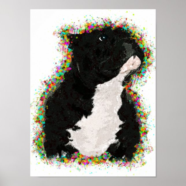 American Bully Colourful Pop Art Poster (Front)
