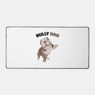 American Bully Dad Dog Owner Father Funny Men Desk Mat