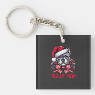 American Bully Dog Mum Christmas Dog Lover gift Key Ring