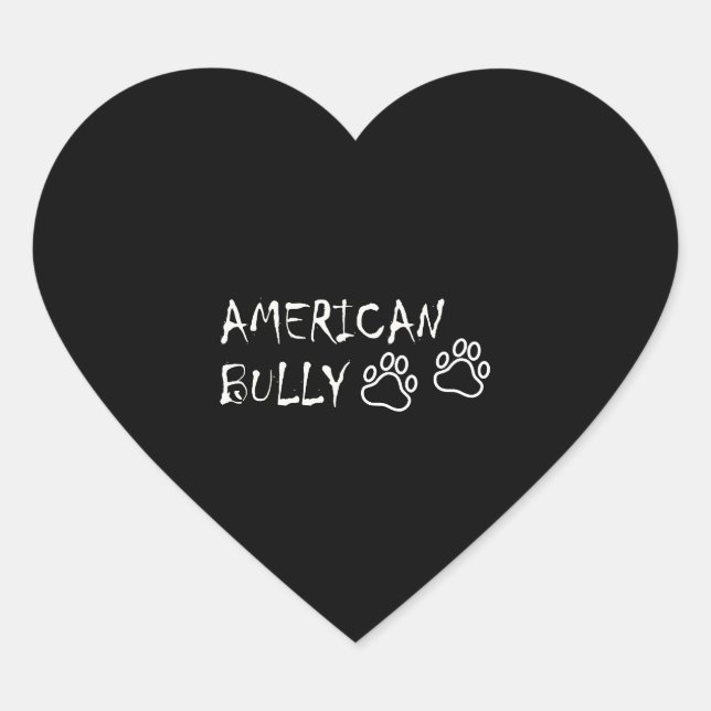 American Bully Heart Sticker (Front)