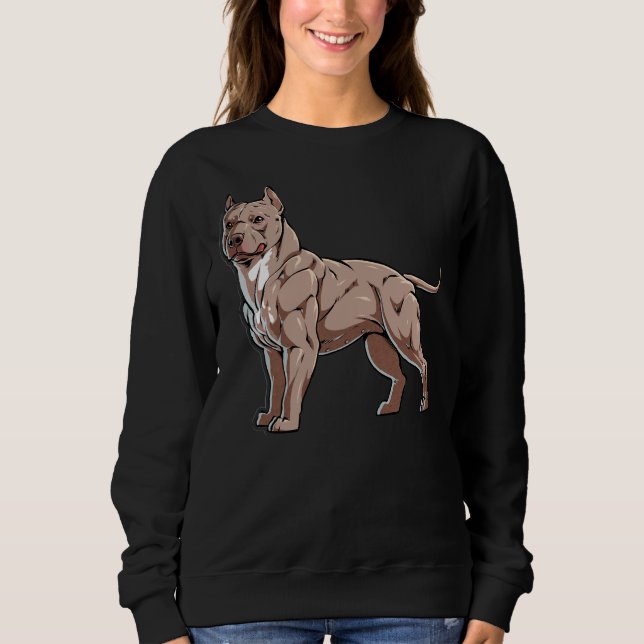 American Bully Illustration American Pit Bull Terr Sweatshirt (Front)