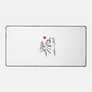 American Bully Love Cute Pitbull Dog Mum Funny Gir Desk Mat