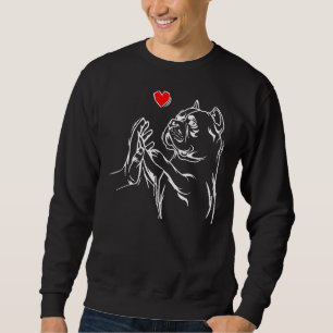 American Bully Love Cute Pitbull Dog Mum Funny Gir Sweatshirt