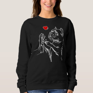 American Bully Love Cute Pitbull Dog Mum Funny Gir Sweatshirt