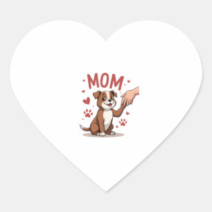 American Bully Mom Cute Dog Mama Funny Women Heart Sticker