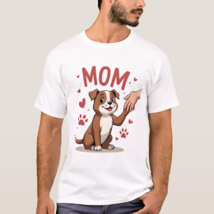 American Bully Mom Cute Dog Mama Funny Women T-Shirt