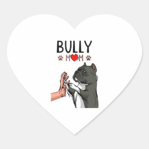 American Bully Mum Cute Dog Mama Funny Women Heart Sticker