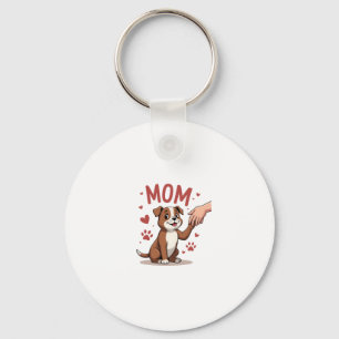 American Bully Mum Cute Dog Mama Funny Women Key Ring