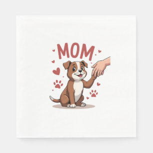 American Bully Mum Cute Dog Mama Funny Women Napkin