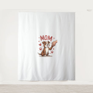 American Bully Mum Cute Dog Mama Funny Women Tapestry