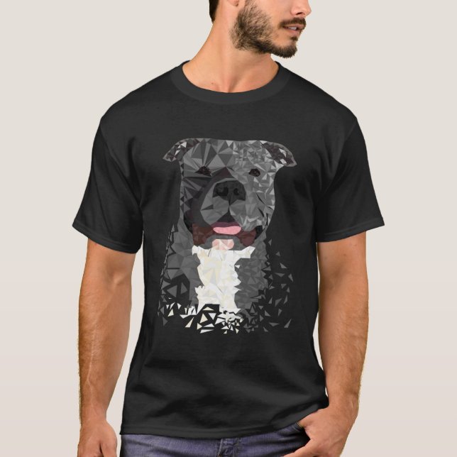 American Bully XL Without Cuped Ears Polygon T-Shirt (Front)