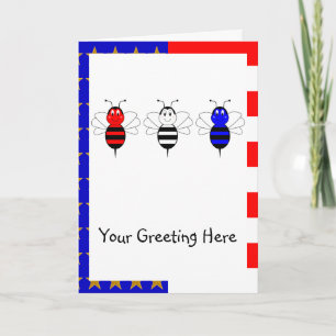 American Bumble Bees Greeting Card