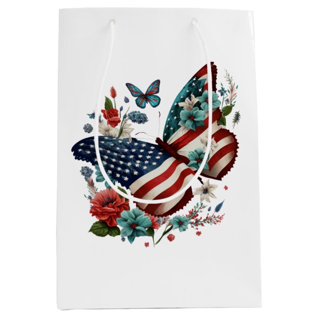 American Butterfly  Medium Gift Bag (Front)