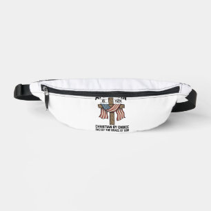 American by Faith Christian Dad Patriotic Cross Sh Bum Bags
