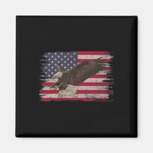 American Byld Eagle 4th Of July Us Flag Patriotic Magnet