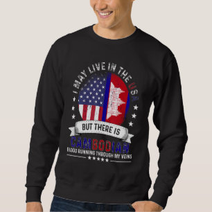 American Cambodian Home in US Patriot American Cam Sweatshirt