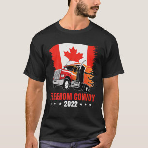 American Canada Flag Freedom Convoy 2022 Support T T-Shirt