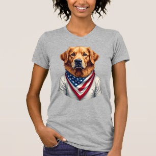 American Canine Golden Retriever Vintage Tee