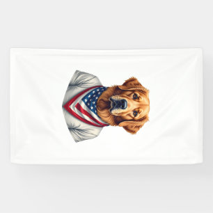 American Canine Golden Retriever Vintage Tee Banner